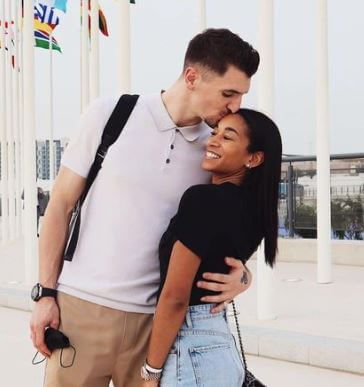 Deborah Panzokou with her husband Thomas Meunier.